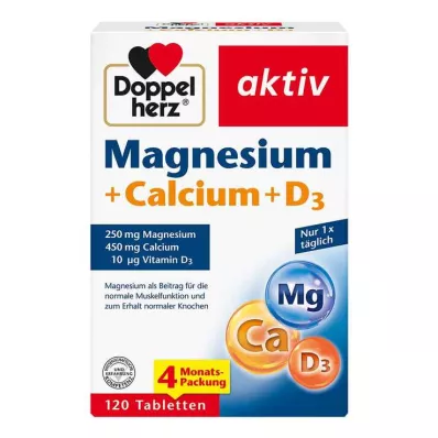 Doppelherz Magnesium + Calcium + D3 active tablets, 120 pieces
