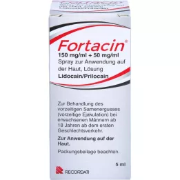 FORTACIN 150 mg/ml + 50 mg/ml spray for skin application, 5 ml