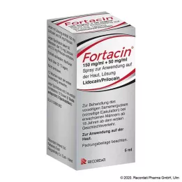 FORTACIN 150 mg/ml + 50 mg/ml spray for skin application, 5 ml
