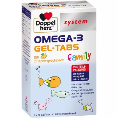 DOPPELHERZ Omega-3 gel tabs family system, 120 pcs