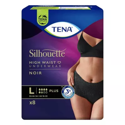 TENA SILHOUETTE plus L noir, 8 pc