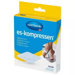 ES-KOMPRESSEN sterile 7.5x7.5 cm 8-fold 17-thread, 5X2 pcs
