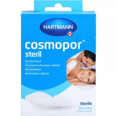 COSMOPOR sterile wound dressing 5x7.2 cm OTC, 5 pcs