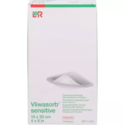 VLIWASORB sensitive 10x20 cm superabsorbent wound dressing, 10 pcs