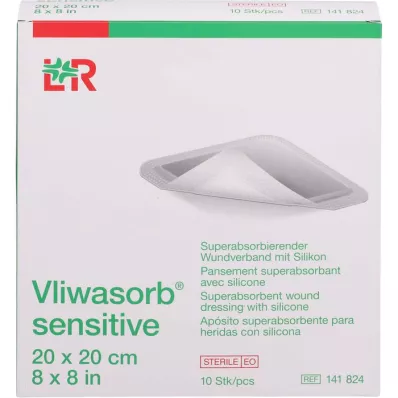 VLIWASORB sensitive 20x20 cm superabsorbent wound dressing, 10 pcs