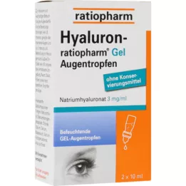 HYALURON-RATIOPHARM Gel eye drops, 2X10 ml