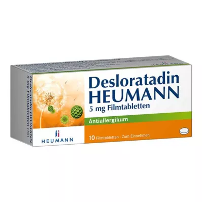 Desloratadine HEUMANN 5 mg film-coated tablets, 10 pcs Desloratadine HEUMANN 5 mg film-coated tablets, 10 pcs