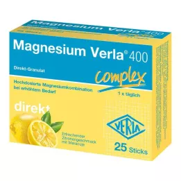 MAGNESIUM VERLA 400 Lemon Direct Granules, 25 pcs