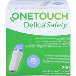 ONE TOUCH Delica Safety Disposable lancing device 30 G, 200 pcs