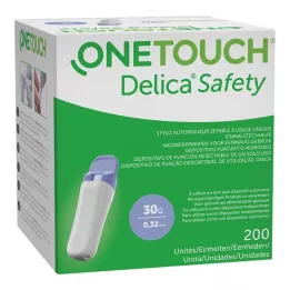 ONE TOUCH Delica Safety Disposable lancing device 30 G, 200 pcs