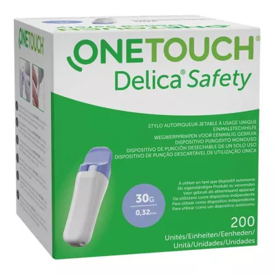 One Touch Delica Safety disposable lancing device 30 G, 200 pcs