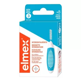 ELMEX Interdental brushes ISO size 3 0.6 mm blue, 8 pcs
