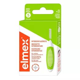 ELMEX Interdental brushes ISO size 5 0.8 mm green, 8 pcs
