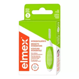 ELMEX Interdental brushes ISO size 5 0.8 mm green, 8 pcs