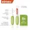 ELMEX Interdental brushes ISO size 5 0.8 mm green, 8 pcs
