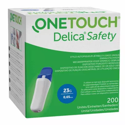 One Touch Delica Safety disposable lancing device 23 G, 200 pcs One Touch Delica Safety disposable lancing device 23 G, 200 pcs