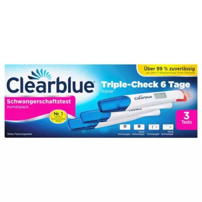 CLEARBLUE Pregnancy TripleCheck ultra-early, 3 pcs CLEARBLUE Pregnancy TripleCheck ultra-early, 3 pcs
