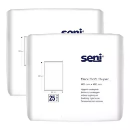 SENI Soft Super bed protection pad 60x90 cm, 2X25 pc