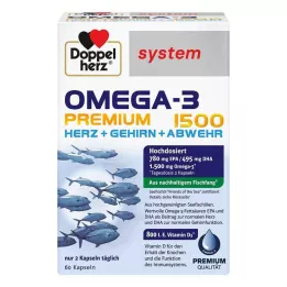 DOPPELHERZ Omega-3 Premium 1500 system Capsules, 60 Capsules