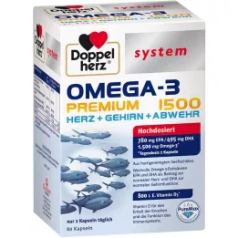 DOPPELHERZ Omega-3 Premium 1500 system Capsules, 60 Capsules