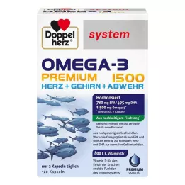DOPPELHERZ Omega-3 Premium 1500 system Capsules, 120 Capsules