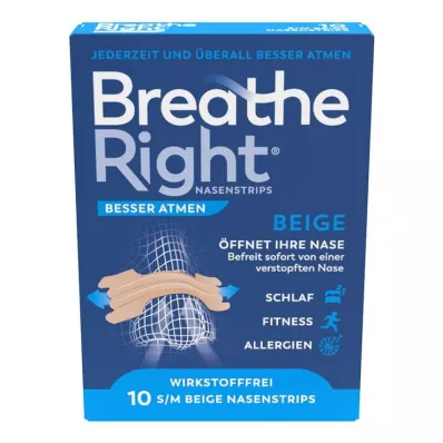 BESSER Breathe Breathe Right Noseplug normal beige, 10 pcs BESSER Breathe Breathe Right Noseplug normal beige, 10 pcs