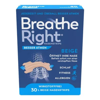 BESSER Breathe Breathe Right nasal patch, large beige, 30 pcs