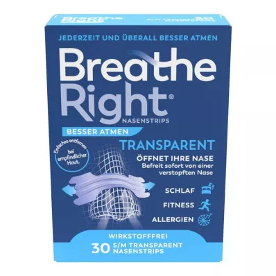 BESSER Breathe Breathe Right nasal pl. normal transp., 30 pcs BESSER Breathe Breathe Right nasal pl. normal transp., 30 pcs