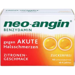 NEO-ANGIN Benzydamine acute sore throat lemon, 40 pcs