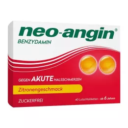 NEO-ANGIN Benzydamine acute sore throat lemon, 40 pcs