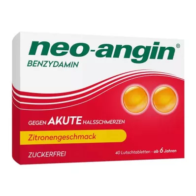 neo-angin Benzydamine for acute sore throats lemon, 40 pcs
