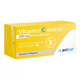 VITAMIN C AXICUR 200 mg film-coated tablets, 50 pcs