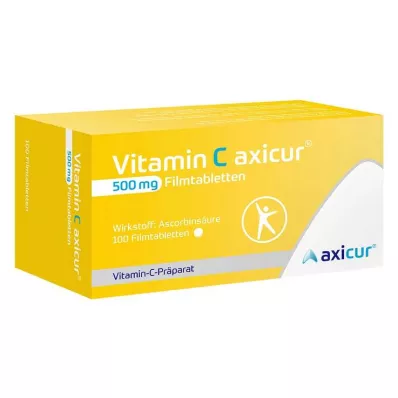 VITAMIN C AXICUR 500 mg film-coated tablets, 100 pcs VITAMIN C AXICUR 500 mg film-coated tablets, 100 pcs