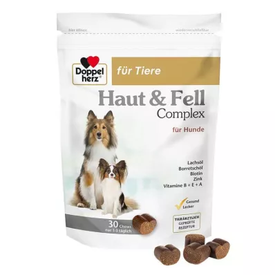 Doppelherz for Animals Skin &amp; Fur Compl.Chews for Dogs, 30 pcs