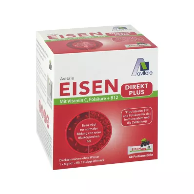 Iron Direct plus Vitamin C + Folic Acid + B12 Powder, 60 pcs Iron Direct plus Vitamin C + Folic Acid + B12 Powder, 60 pcs