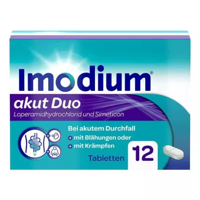 Imodium acute duo - for acute diarrhea with flatulence, 12 pcs Imodium acute duo - for acute diarrhea with flatulence, 12 pcs