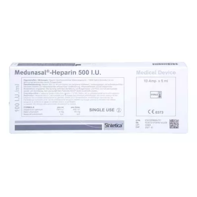 MEDUNASAL-Heparin 500 I.U. Ampoules, 10X5 ml MEDUNASAL-Heparin 500 I.U. Ampoules, 10X5 ml