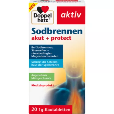 DOPPELHERZ Heartburn acute+protect chewable tablets, 20 pcs