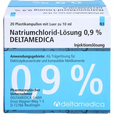 NATRIUMCHLORID-Solution 0.9% Deltamedica Luer Pl., 20X10 ml