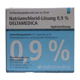NATRIUMCHLORID-Solution 0.9% Deltamedica Luer Pl., 20X10 ml