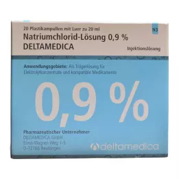 NATRIUMCHLORID-Solution 0.9% Deltamedica Luer Pl., 20X20 ml