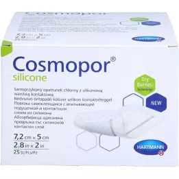 COSMOPOR silicone wound dressing 5x7.2 cm, 25 pcs
