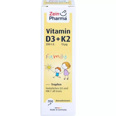 VITAMIN D3+K2 MK-7 all trans Family drip, 20 ml