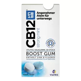CB12 boost strong mint chewing gum, 10 pcs