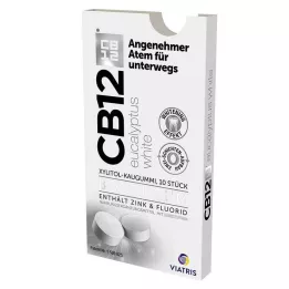CB12 boost Eucalyptus white chewing gum, 10 pcs