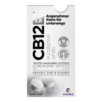 CB12 boost Eucalyptus white chewing gum, 10 pcs CB12 boost Eucalyptus white chewing gum, 10 pcs