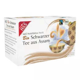 H&amp;S Organic Assam Black Tea Filter Bag, 20X1.80 g