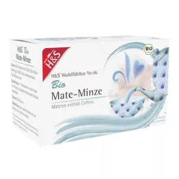H&amp;S Organic Mate-Mint Filter Bag, 20X1.8 g