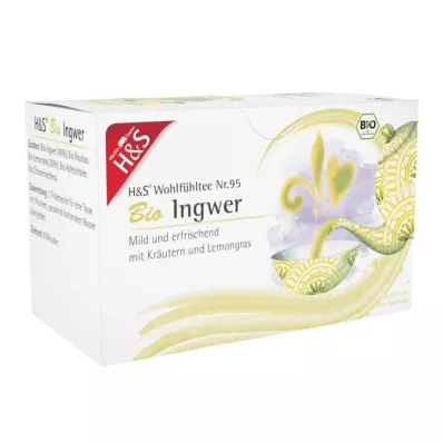 H&amp;S Organic Ginger Filter Bag, 20X2 g