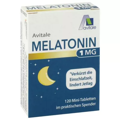 MELATONIN 1 mg mini tablets in dispenser, 120 pcs